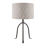 Modern European furniture - Floral Print Linen Table Lamp S - www.oroa.com