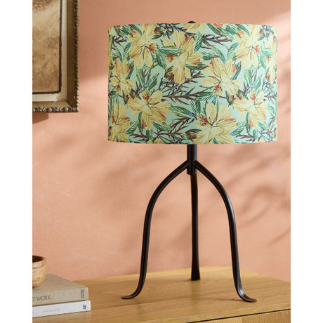 Modern European furniture - Floral Print Linen Table Lamp S - www.oroa.com