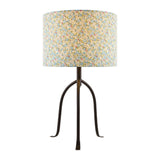 Modern European furniture - Floral Print Linen Table Lamp S - www.oroa.com