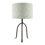 Modern European furniture - Floral Print Linen Table Lamp S - www.oroa.com