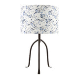 Modern European furniture - Floral Print Linen Table Lamp S - www.oroa.com