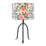 Modern European furniture - Floral Print Linen Table Lamp S - www.oroa.com