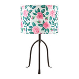 Modern European furniture - Floral Print Linen Table Lamp S - www.oroa.com