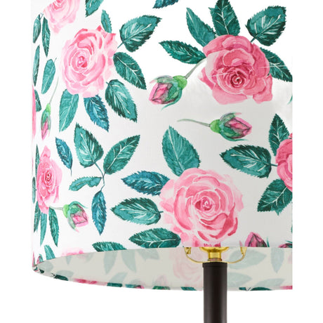 Modern European furniture - Floral Print Linen Table Lamp S - www.oroa.com