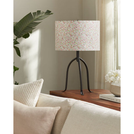 Modern European furniture - Floral Print Linen Table Lamp S - www.oroa.com