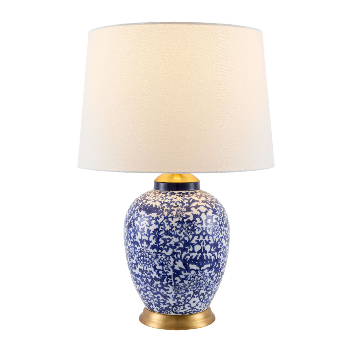   Modern European furniture - Blue Floral Ceramic Table Lamp - www.oroa.com | Oroa.com