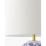Modern European furniture - Blue Flowers Ceramic Table Lamp - www.oroa.com