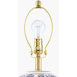 Modern European furniture - Blue Flowers Ceramic Table Lamp - www.oroa.com