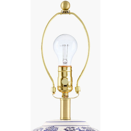 Modern European furniture - Blue Flowers Ceramic Table Lamp - www.oroa.com