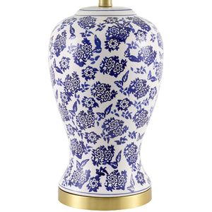   Modern European furniture - Blue Flowers Ceramic Table Lamp - www.oroa.com | Oroa.com