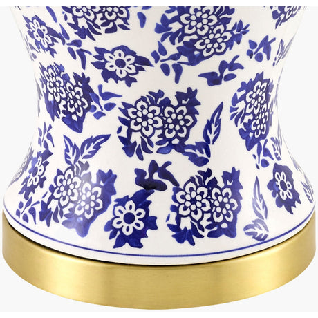 Modern European furniture - Blue Flowers Ceramic Table Lamp - www.oroa.com