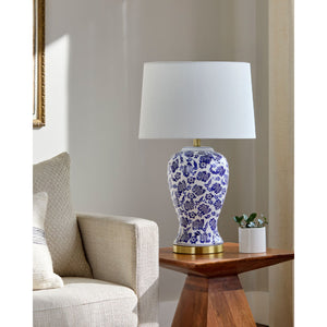   Modern European furniture - Blue Flowers Ceramic Table Lamp - www.oroa.com | Oroa.com