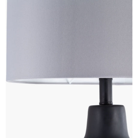 Modern European furniture - Concrete Base Linen Table Lamp - www.oroa.com