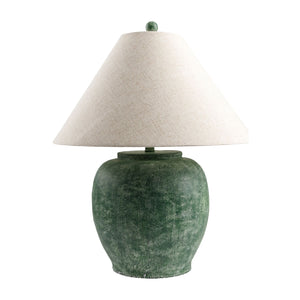   Painted Cement Linen Table Lamp | Oroa.com