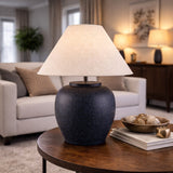 Modern European furniture - Painted Cement Linen Table Lamp - www.oroa.com