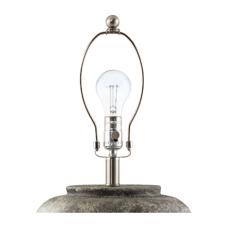 Modern European furniture - Painted Cement Linen Table Lamp - www.oroa.com