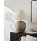 Modern European furniture - Painted Cement Linen Table Lamp - www.oroa.com