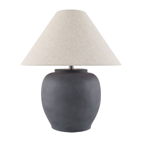 Modern European furniture - Painted Cement Linen Table Lamp - www.oroa.com