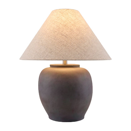 Modern European furniture - Painted Cement Linen Table Lamp - www.oroa.com