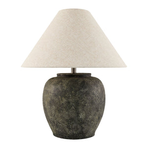   Painted Cement Linen Table Lamp | Oroa.com