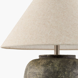   Painted Cement Linen Table Lamp | Oroa.com