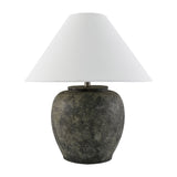 Modern European furniture - Painted Cement Linen Table Lamp - www.oroa.com