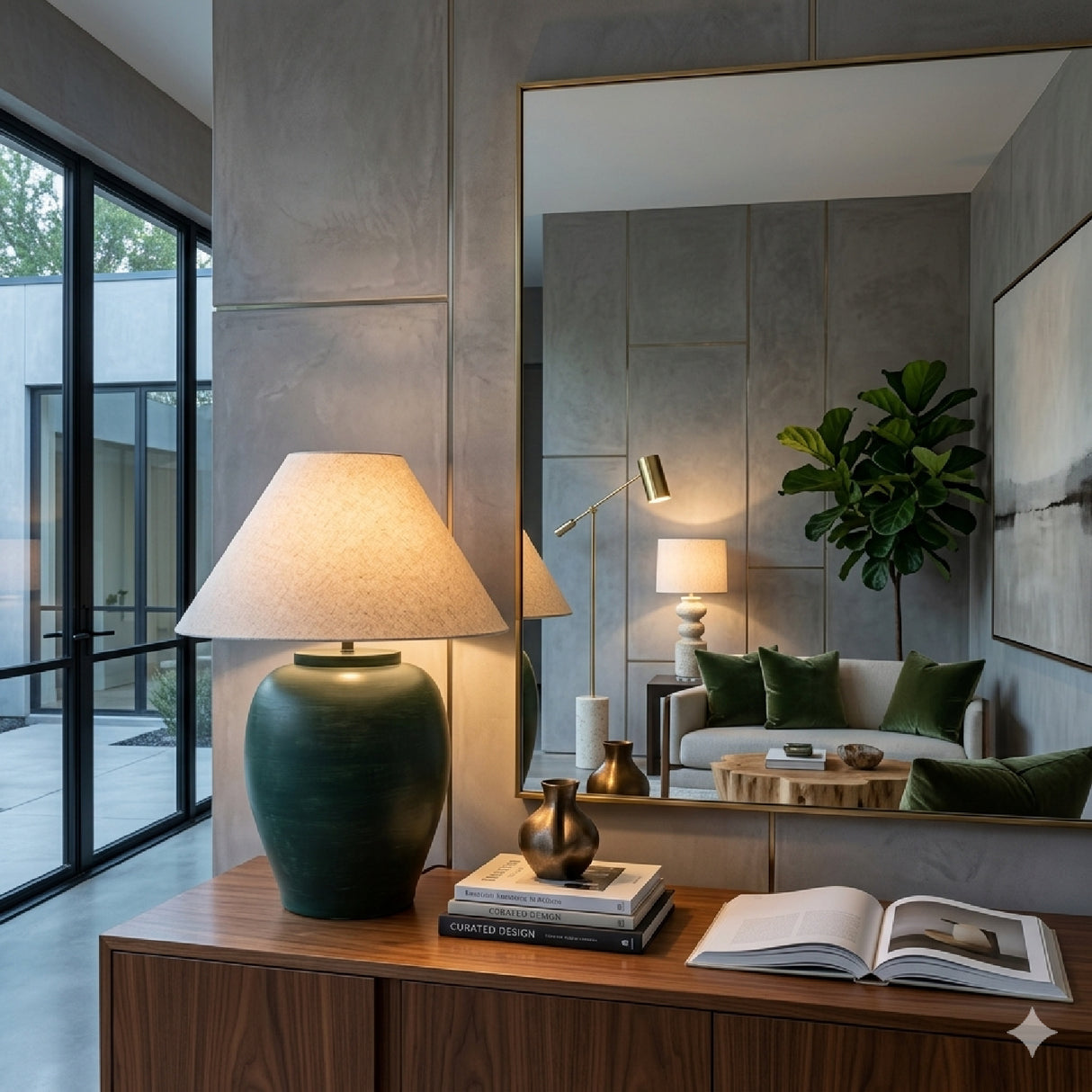   Cement Base Accent Floor Lamp | Oroa.com