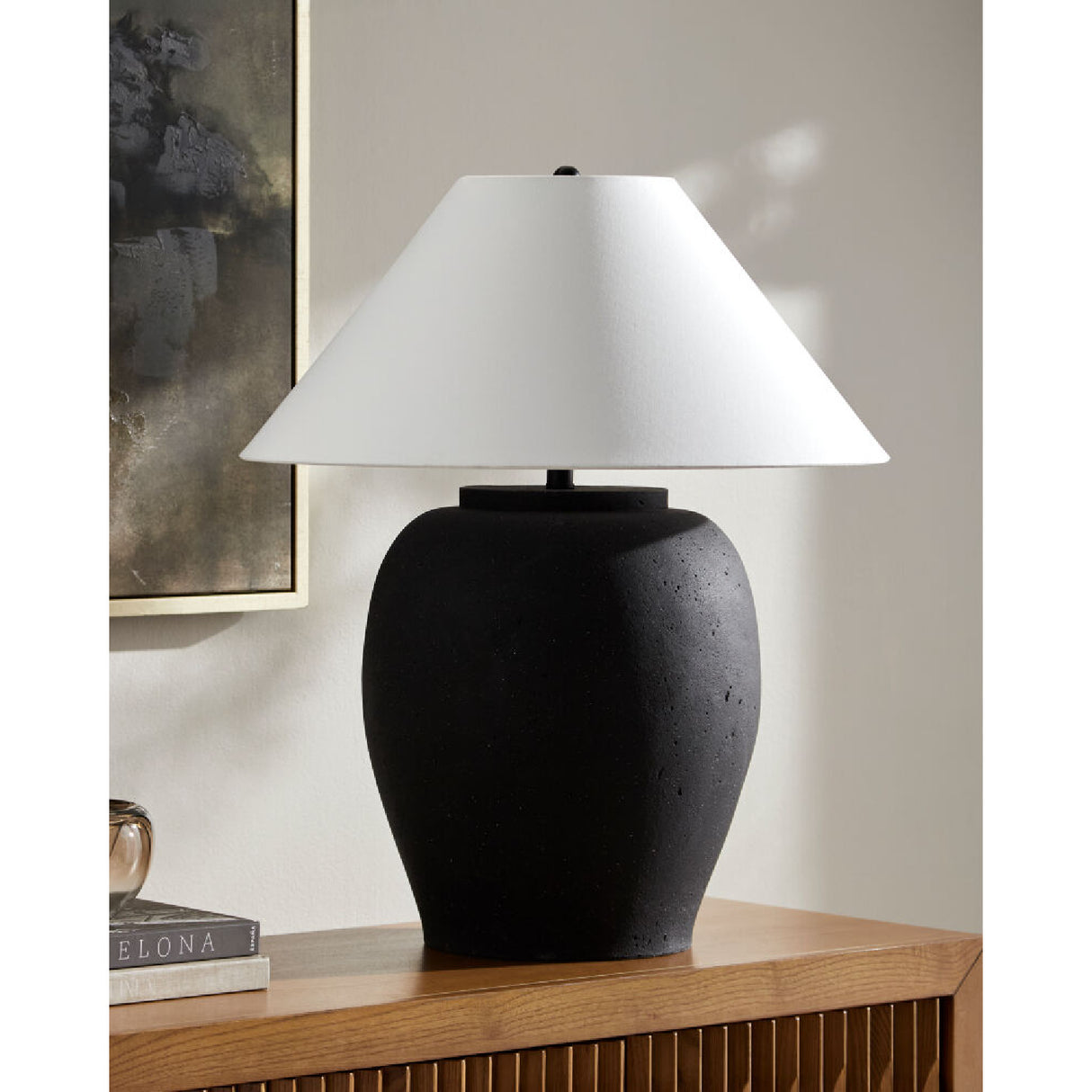   Cement Base Accent Floor Lamp | Oroa.com