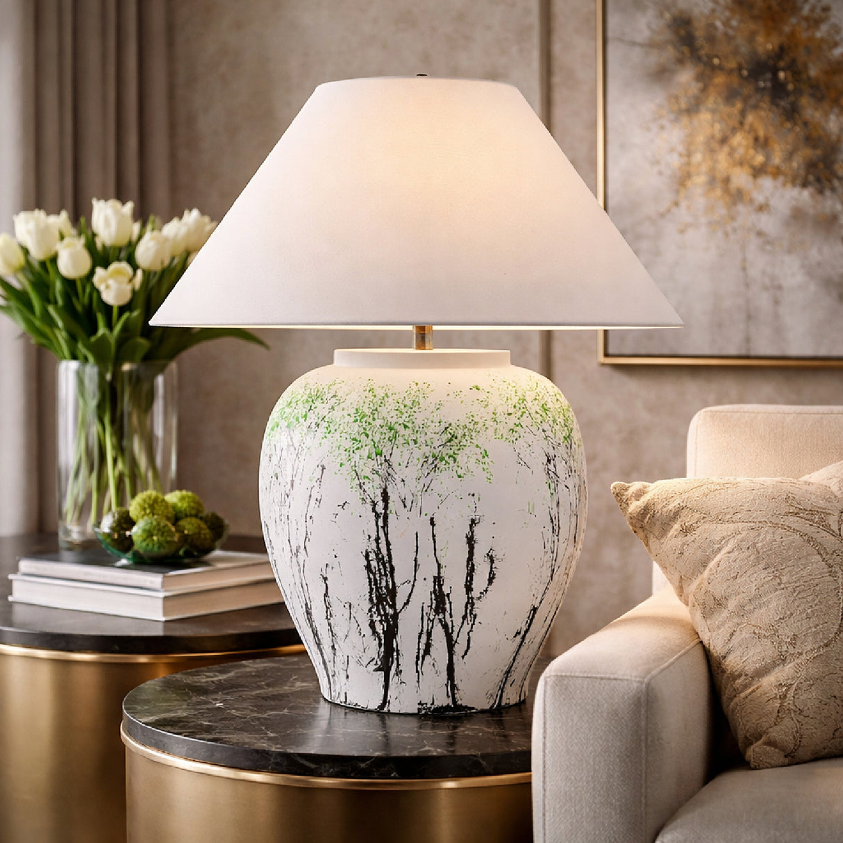   Cement Base Accent Floor Lamp | Oroa.com