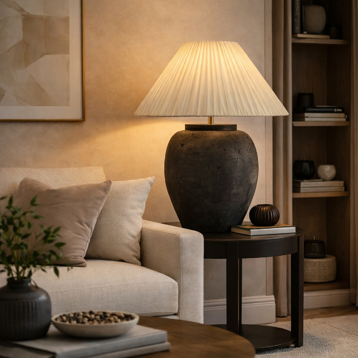   Cement Base Accent Floor Lamp | Oroa.com