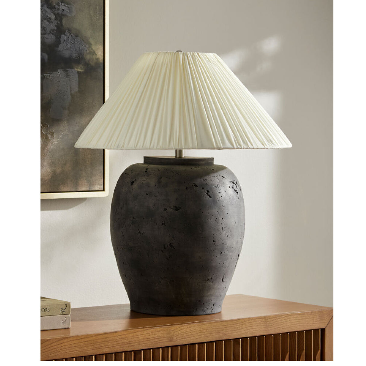   Cement Base Accent Floor Lamp | Oroa.com