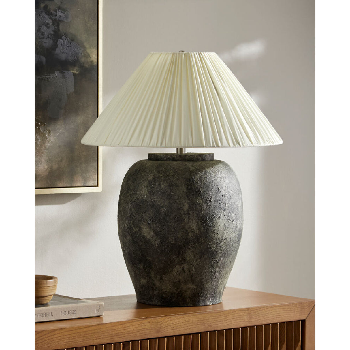   Cement Base Accent Floor Lamp | Oroa.com