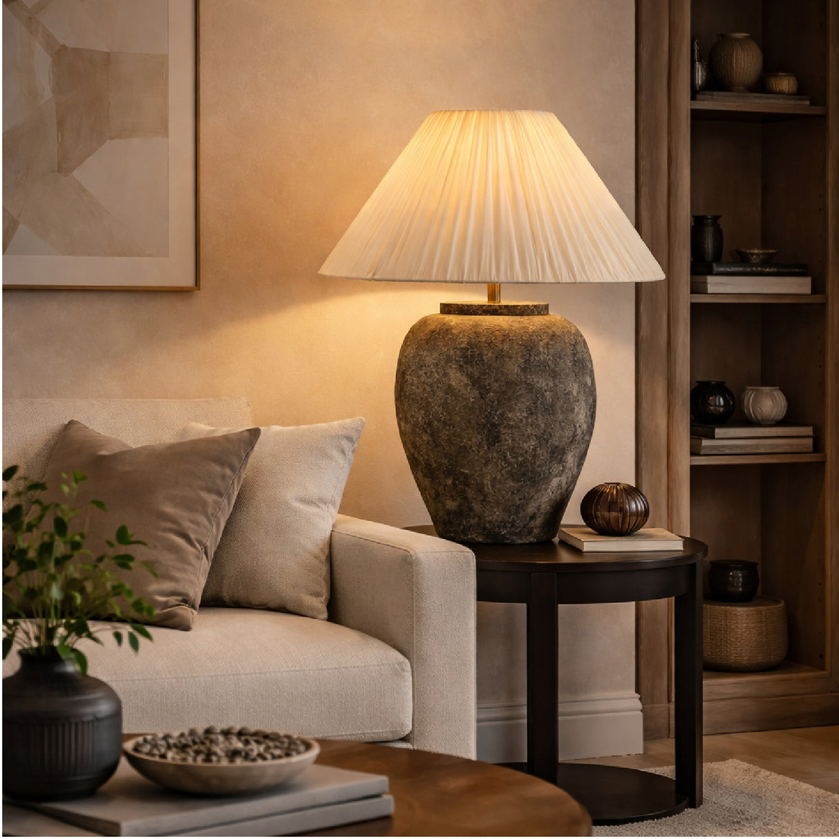   Cement Base Accent Floor Lamp | Oroa.com