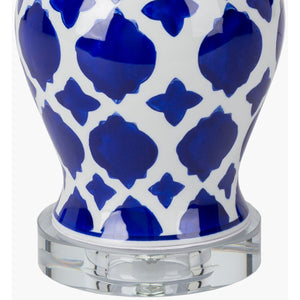   Modern European furniture - Blue Patterned Ceramic Table Lamp - www.oroa.com | Oroa.com