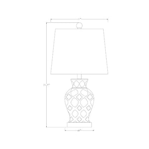   Modern European furniture - Blue Patterned Ceramic Table Lamp - www.oroa.com | Oroa.com