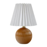 Modern European furniture - Pleated Linen Ceramic Table Lamp - www.oroa.com