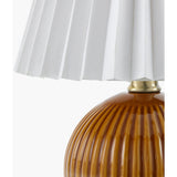 Modern European furniture - Pleated Linen Ceramic Table Lamp - www.oroa.com