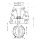 Modern European furniture - Pleated Linen Ceramic Table Lamp - www.oroa.com