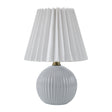 Modern European furniture - Pleated Linen Ceramic Table Lamp - www.oroa.com
