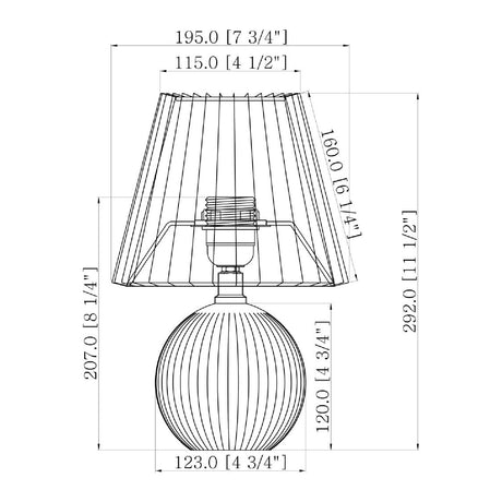 Modern European furniture - Pleated Linen Ceramic Table Lamp - www.oroa.com