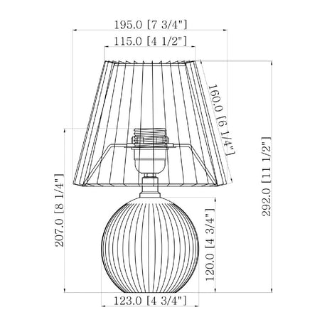Modern European furniture - Pleated Linen Ceramic Table Lamp - www.oroa.com