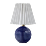 Modern European furniture - Pleated Linen Ceramic Table Lamp - www.oroa.com