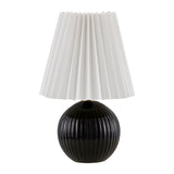 Modern European furniture - Pleated Linen Ceramic Table Lamp - www.oroa.com