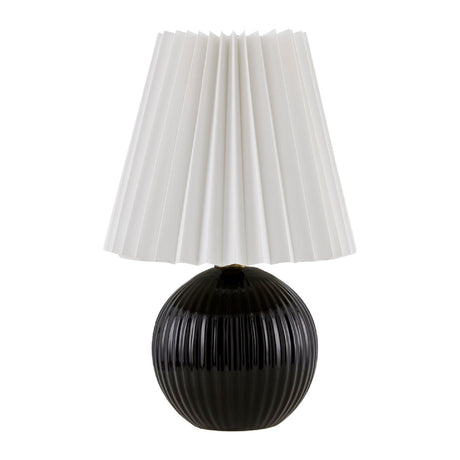 Modern European furniture - Pleated Linen Ceramic Table Lamp - www.oroa.com