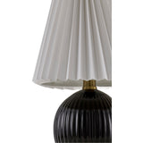 Modern European furniture - Pleated Linen Ceramic Table Lamp - www.oroa.com