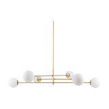 Modern European furniture - White Glass Sputnik Chandelier - www.oroa.com