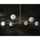 Modern European furniture - White Glass Sputnik Chandelier - www.oroa.com