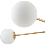 Modern European furniture - White Glass Sputnik Chandelier - www.oroa.com
