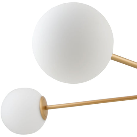 Modern European furniture - White Glass Sputnik Chandelier - www.oroa.com