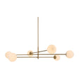 Modern European furniture - White Glass Sputnik Chandelier - www.oroa.com